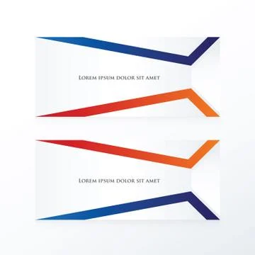 Vector abstract banner  blue, red Stock Illustration