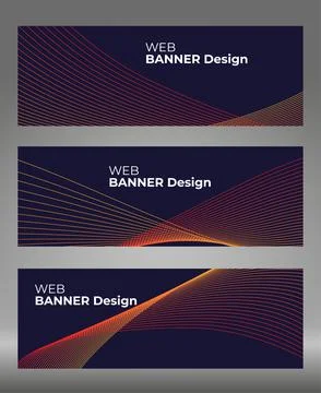 Vector abstract banner with colored dynamic waves, lines. イラスト素材