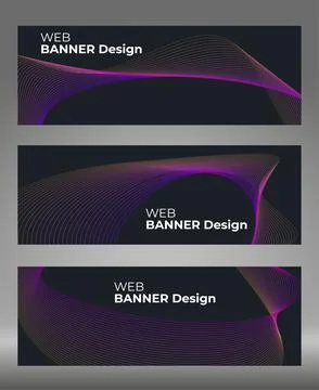 Vector abstract banner with colored dynamic waves, lines. イラスト素材