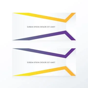 Vector abstract banner Purple, yellow Stock Illustration