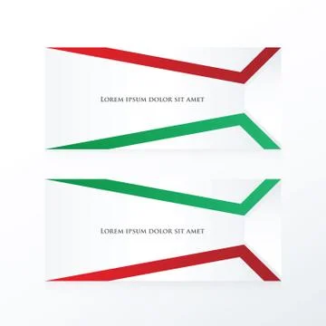 Vector abstract banner  red, green Illustrazione stock
