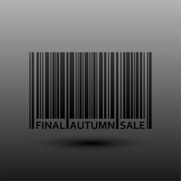 Vector Abstract Barcode. Final Autumn Fall Sale. Stock Illustration