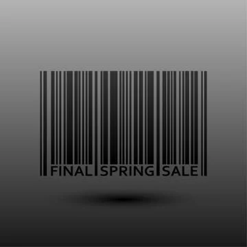Vector Abstract Barcode. Final Spring Sale. Stock-Illustration