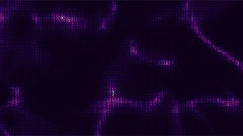 Vector abstract big data visualization. Violet glowing data flow as binary nu Stock Illustration