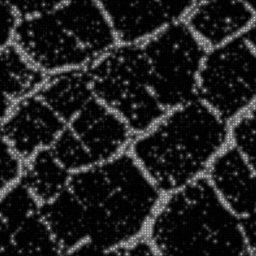 Vector abstract big data visualization. Grayscale glowing data flow as binary Stock Illustration