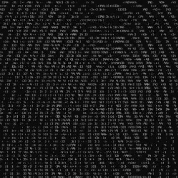 Vector abstract binary representation of fingerprint. Cyber thumbprint graysc Stock Illustration