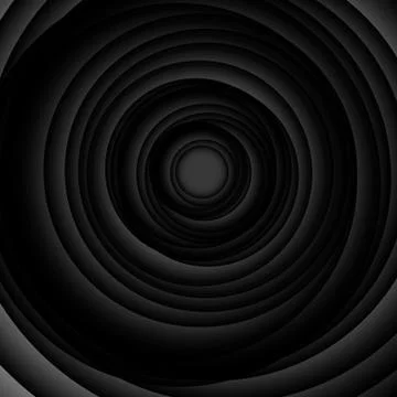 Vector : Abstract black and gray circles on black background Stock Illustration