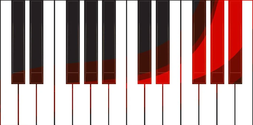 Vector abstract black and white piano keyboard background. EPS 10 Stock Illustration