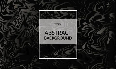 Vector abstract black color marble texture, Fluid design background Stock Illustration