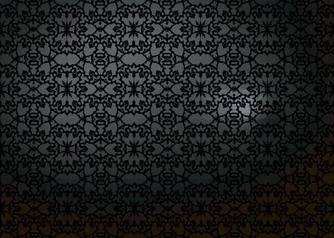Vector abstract black floral background Stock Illustration