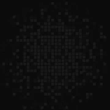 Vector : Abstract black mosaic squares on black background Stock Illustration