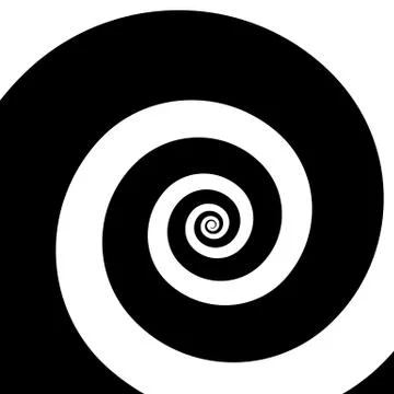 Vector abstract black spiral background. Stock Illustration