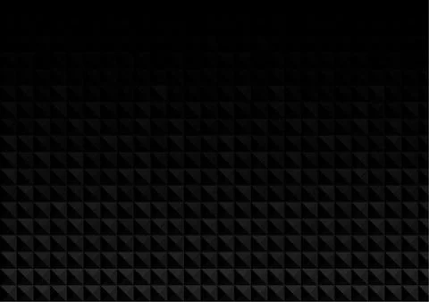 Vector : Abstract black triangles and squares on black background Stock Illustration