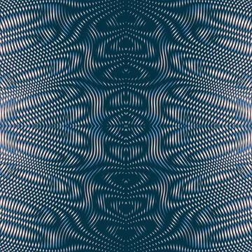 Vector abstract blend background of lines in trendy color 2021 tidewater green. Stock Illustration