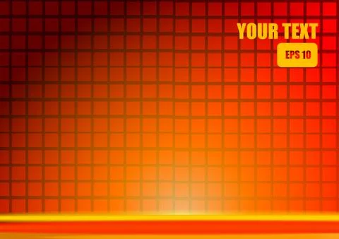 Vector : Abstract blocks with red and orange background Illustrazione stock