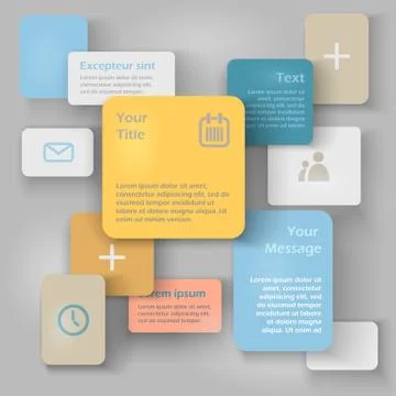 Vector abstract blocks / template with place for your content Stock Illustration