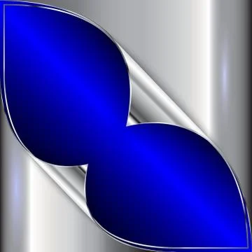 Vector abstract blue and silver metallic background Stock Illustration