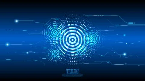 Vector abstract blue cyber circuit background Stock Illustration