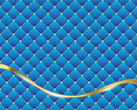 Vector Abstract Blue diamond shape upholstery luxury background with buttons Stock-Illustration