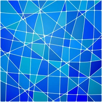 Vector abstract blue mosaic background Stock Illustration