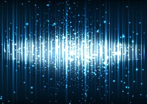 Vector abstract blue space light effect background Stock Illustration