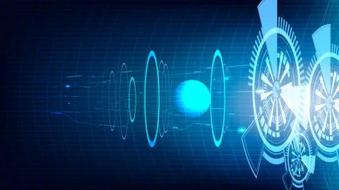 Vector abstract blue space technology background Stockillustratie