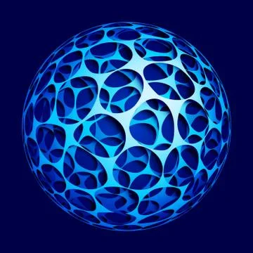 Vector abstract blue sphere Stock Illustration