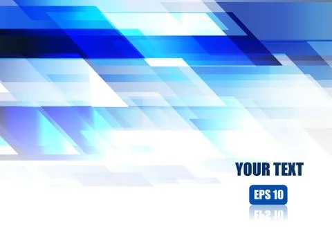 Vector : Abstract blue squares and blocks technology background Stock Illustration
