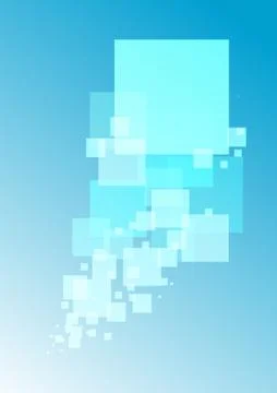 Vector : Abstract blue squares background Stock Illustration