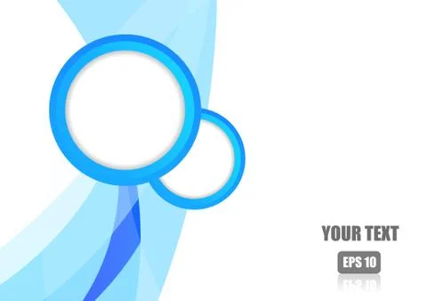 Vector : Abstract blue stripe and circle with space for text Stock Illustration
