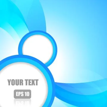 Vector : Abstract blue stripe and circle with space for text Stock Illustration
