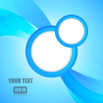 Vector : Abstract blue stripe and circle with space for text Stock Illustration