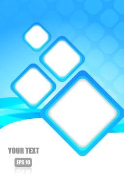 Vector : Abstract blue stripe and square with space for text Stock Illustration