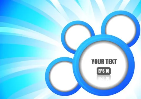 Vector : Abstract blue stripe and empty circle background Stock Illustration