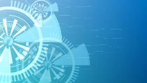 Vector abstract blue technology button background Stock Illustration