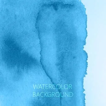 Vector abstract blue watercolor background for your design Stock Illustration