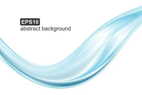 Vector abstract blue waves background. Stock Illustration