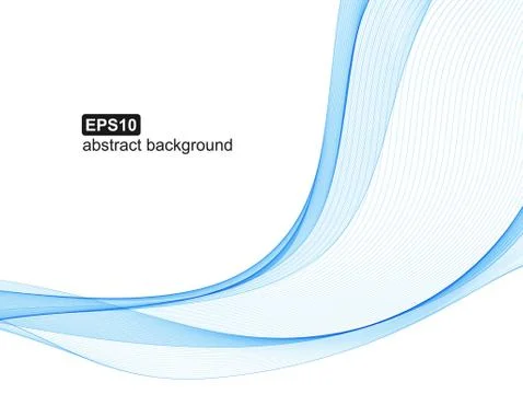 Vector abstract blue waves background. Vector illustration. Stock Illustration