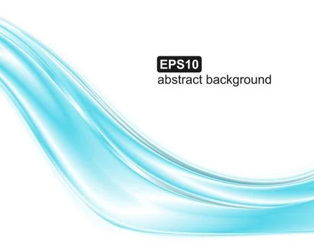 Vector abstract blue waves background. Vector illustration. Stock Illustration