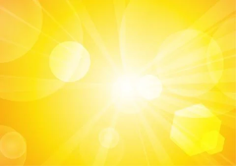 Vector : Abstract bokeh and stripe with sunshine on yellow and orange backgro Illustrazione stock