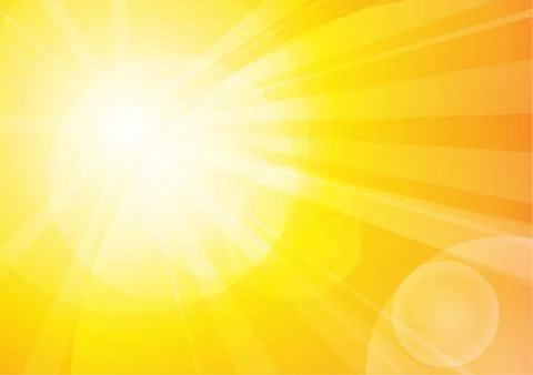 Vector : Abstract bokeh and stripe with sunshine on yellow and orange backgro Stock Illustration