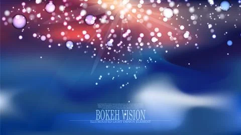 Vector abstract bokeh vision background design II Stock Illustration