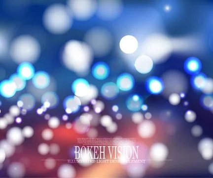 Vector abstract bokeh vision background design Stock Illustration