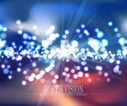Vector abstract bokeh vision background design III Stock Illustration
