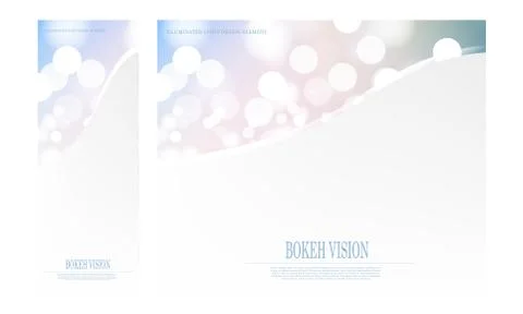 Vector abstract bokeh vision bright fantasy design template Stock Illustration