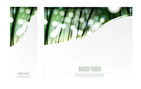 Vector abstract bokeh vision in the forrest template design Stock Illustration