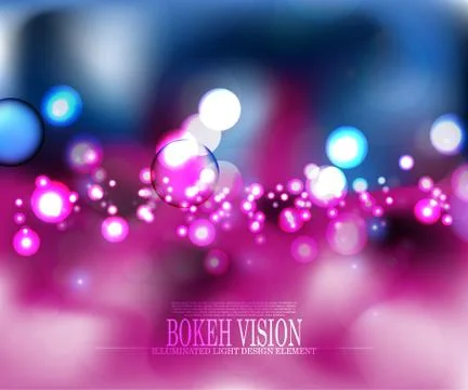 Vector abstract bokeh vision pink background design Stock Illustration