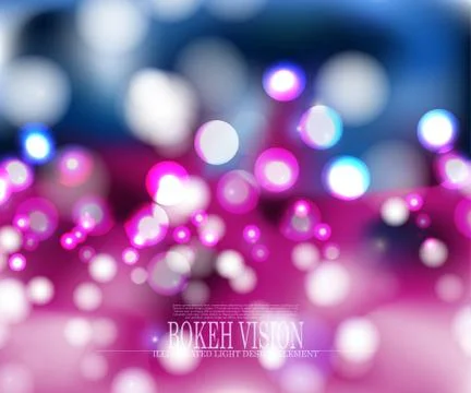 Vector abstract bokeh vision pink background design II Stock Illustration