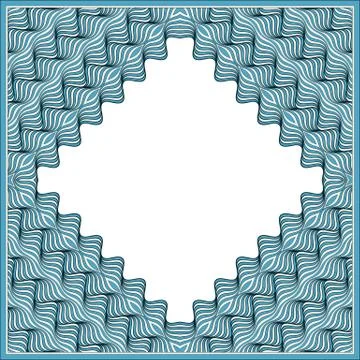 Vector abstract border with distortion effect. Stock Illustration