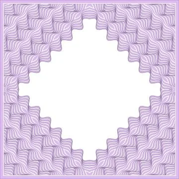 Vector abstract border with distortion effect. Illustrazione stock